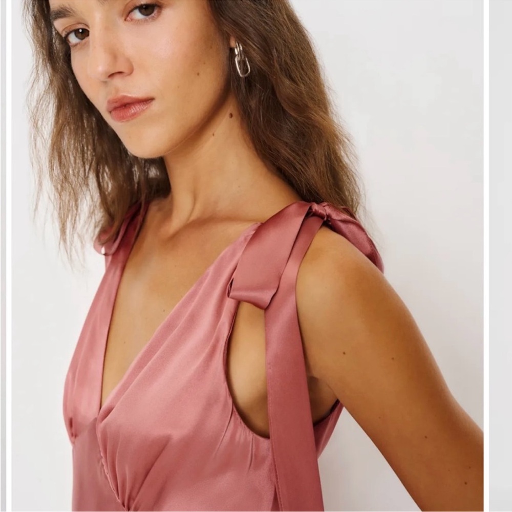 NWT Reformation Pernille Dress - Dried Rose Sizes M - Picture 5 of 8